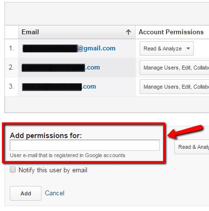 All About Accounts in Google Analytics - 09.Add permission for
