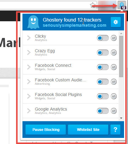 Ghostery on SSM
