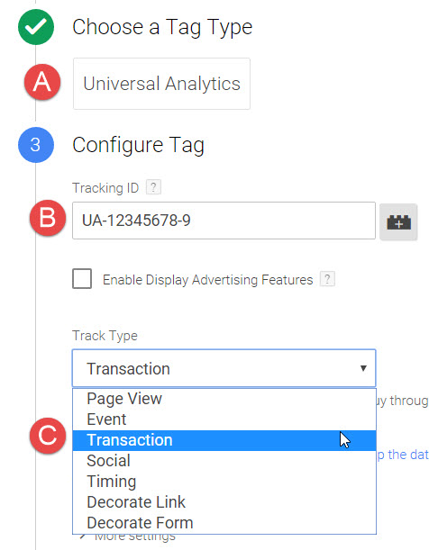 data layer google tag manager transaction