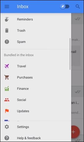 Inbox by Gmail - Design - Folders