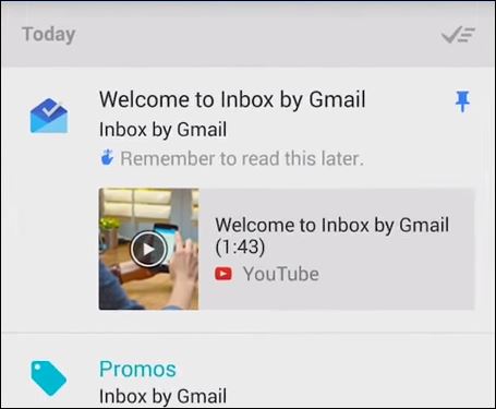 Inbox by Gmail - Design - closeup