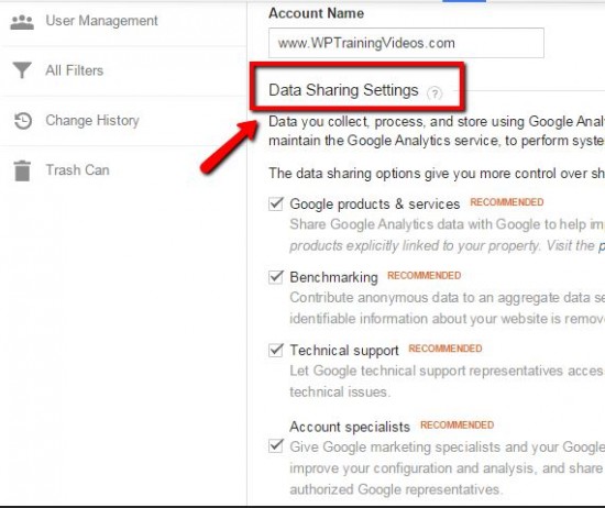 All About Accounts in Google Analytics - 06.Data Sharing